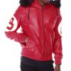 8 Ball Red Hooded Leather Jacket3 510x600 1