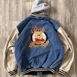 90s Xxxtentacion Winnie The Pooh Varsity Denim Jacket