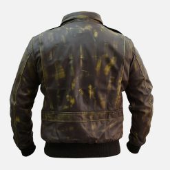 A2 Aviator Distressed Cowhide Leather Bomber Jacket