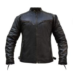 Blacky Café Racer Biker Leather Jacket
