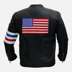 Captain America Easy Rider American Flag Leather Jacket