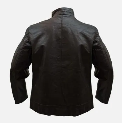 Classic Brown Distressed Leather Jacket 2 Classic Brown Distressed Leather Jacket back