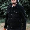 Gold Bison™ Black Suede Jacket