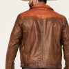 Goldrush Color Block Leather Jacket 04
