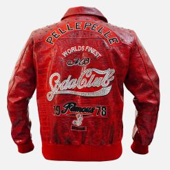 Handmade Pelle Pelle Soda Club Red Leather Jacket