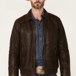 Hector Dark Brown Leather Jacket