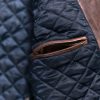 Highlands Quilted Mens Brown Leather Jacket 12