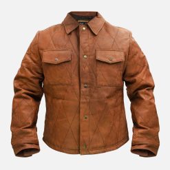 Men Brown Suede Leather Jacket
