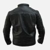 Men Quilted Distressed Black Jacket