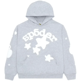 Sp5der Beluga Heather Grey Hoodie