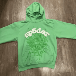 Sp5der Light Green Web Hoodie