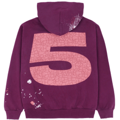 Sp5der Nocturnal Highway Dark Purple Hoodie