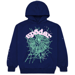 Sp5der OG Web Navy Hoodie
