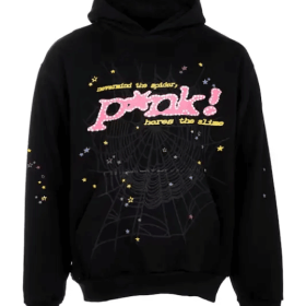 Sp5der P*NK Hoodie Black
