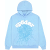 Sp5der Sky Blue Web Hoodie