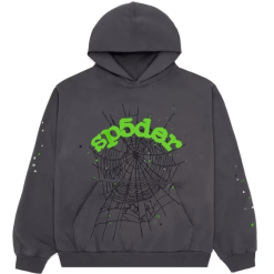Sp5der Wait Web Slate Grey Hoodie