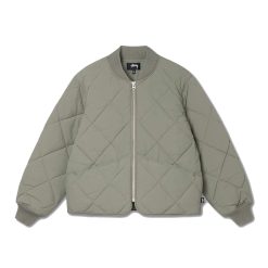 Stussy Green Windbreaker Dice Puffer Jacket