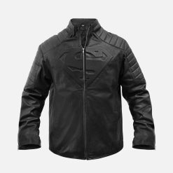 Superman Smallville Black Leather Jacket