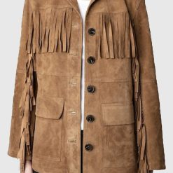 Women’s Vintage Suede Fringe Leather Jacket