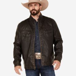 Mens Houston Distressed Moto Jacket