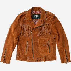 Brown Cowboy Fringes Suede Leather Jacket