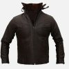 Vintage Racing Style Biker Real Leather Jacket