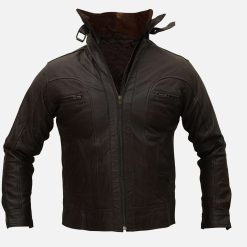 Vintage Racing Style Biker Real Leather Jacket