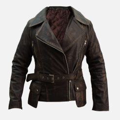 Womens Biker Vintage Leather Jacket