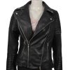 beth dutton yellowstone kelly reilly black leather jacket 03