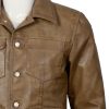 ian bohen yellowstone ryan brown leather jacket 06
