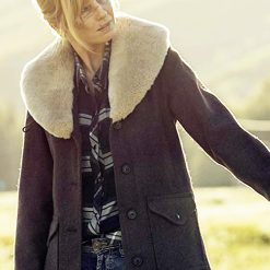 Beth Dutton Yellowstone Shearling Wool Coat