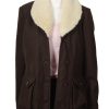 kelly reilly yellowstone beth dutton shearling wool coat 03