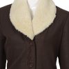 kelly reilly yellowstone beth dutton shearling wool coat 05