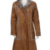 kelly reilly yellowstone beth dutton suede leather coat 02