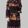 kelly reilly yellowstone s05 black printed coat 01