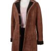 kelsey chow yellowstone monica dutton suede leather coat 02 1