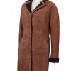 kelsey chow yellowstone monica dutton suede leather coat 04