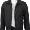 kevin costner yellowstone black cotton jacket 01