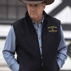 John Dutton Yellowstone Black Cotton Vest