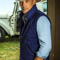 John Dutton Yellowstone Blue Quilted Vest