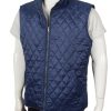 kevin costner yellowstone john dutton blue quilted vest 03