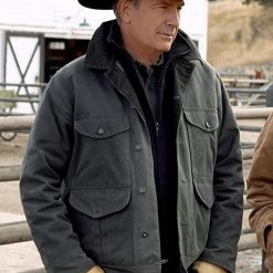 Kevin Costner Yellowstone Grey Cotton Jacket