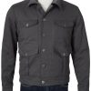 kevin costner yellowstone john dutton grey cotton jacket 02