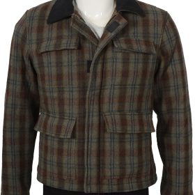 Kevin Costner Yellowstone Plaid Wool Jacket