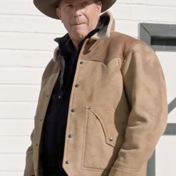 John Dutton Yellowstone Raw Leather Jacket