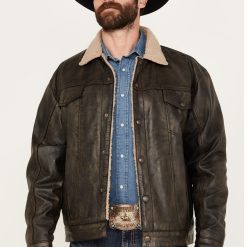 Men’s Sherpa Lined Leather Jacket