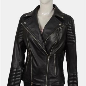 Yellowstone Black Biker Leather Jacket
