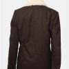 yellowstone shearling collar brown wool coat 02