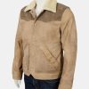 yellowstone shearling collar buff suede leather jacket 03