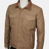 yellowstone western style waxed cotton quilted jacket 02